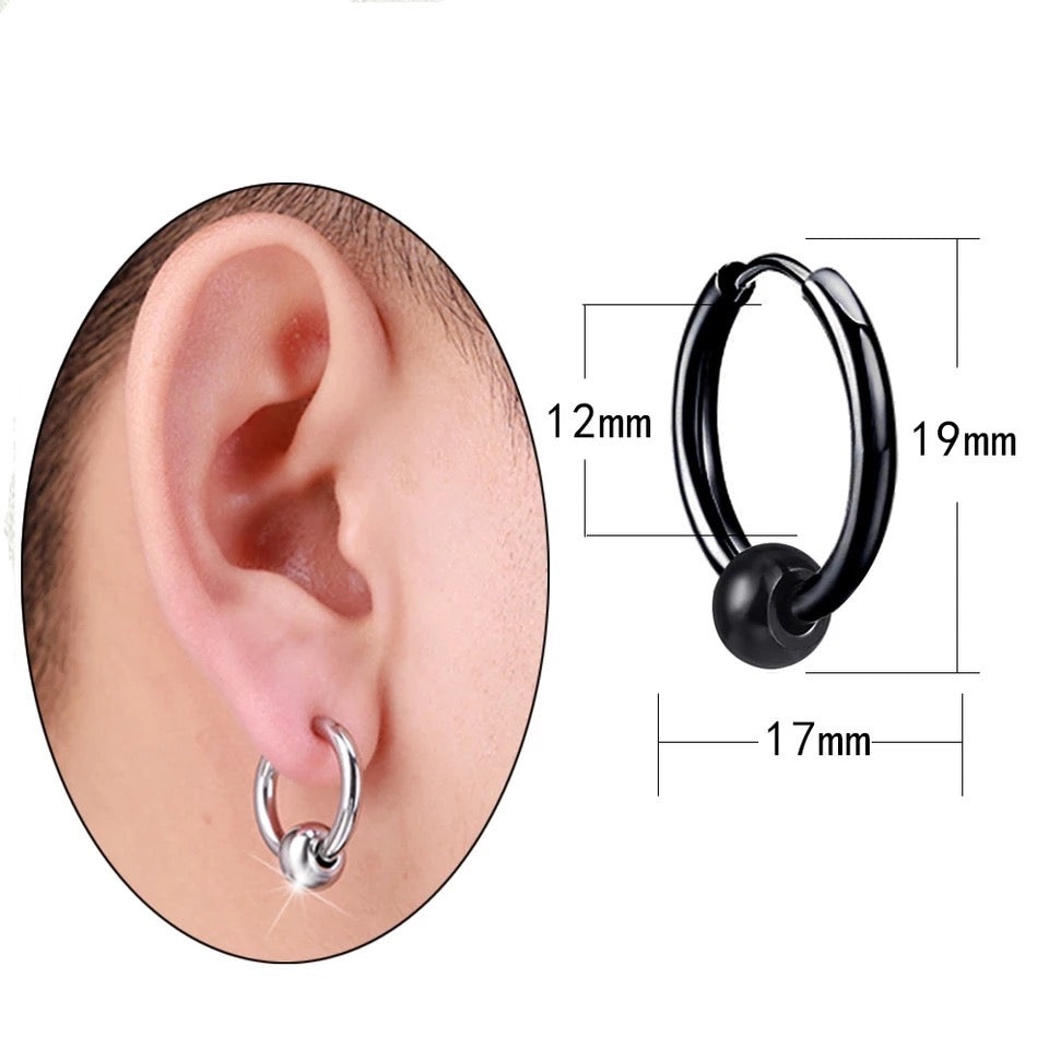 Argolla con esfera Black